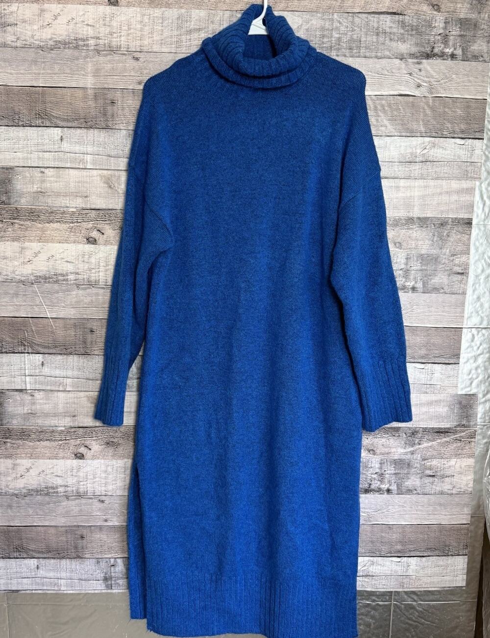 Daily Practice by Anthropologie Knit Sweater Dress Sz Small Turtleneck Warm Cozy